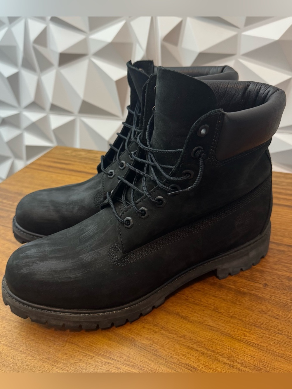 Timberland Black Suede Lace Up Boots Men's Size 11
